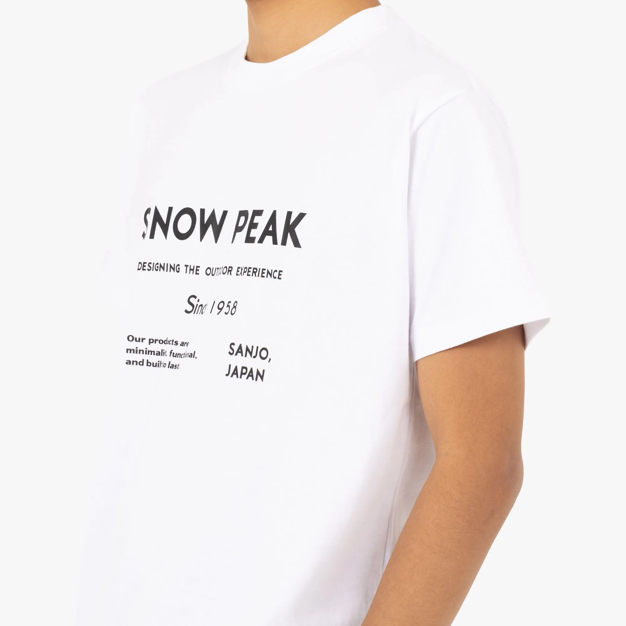 Snow Peak SP Typography T-Shirt / White sold by Livestock product image thumbnail 4