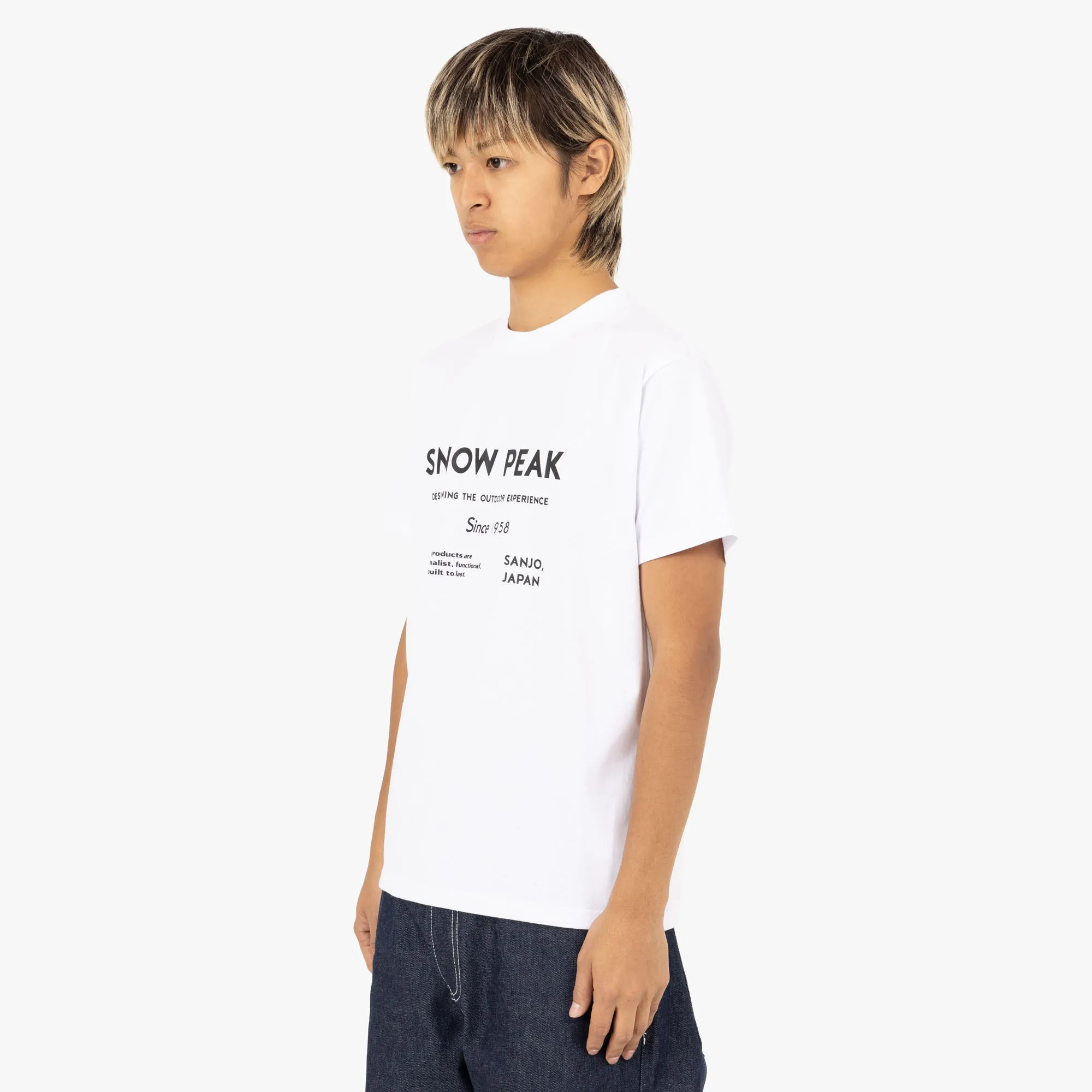 Snow Peak SP Typography T-Shirt / White sold by Livestock product image thumbnail 2