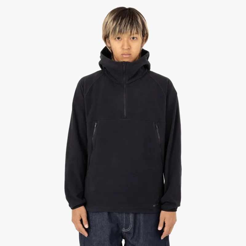 Snow Peak Micro Fleece Half Zip Hoodie / Black sold by Livestock