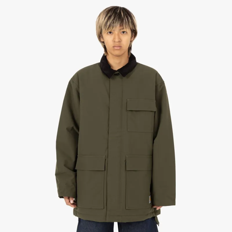 Carhartt WIP Clarton Coat Office Green / Black sold by Livestock