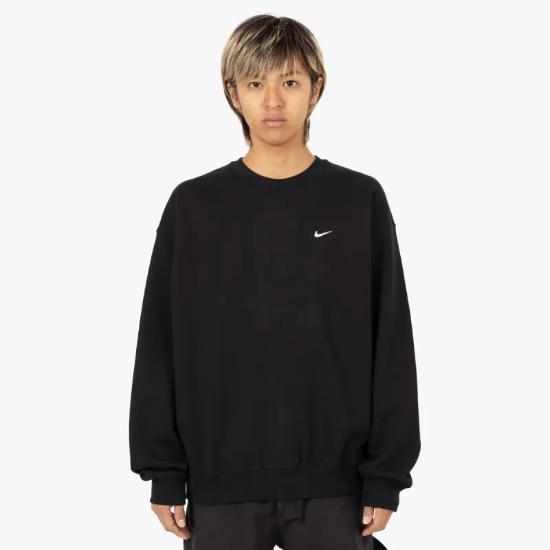 【Nike】Solo Swoosh French Terry Crew Sweatshirt Black Nike Club Fleece Men's Oversized French Terry Crew. Nike.com