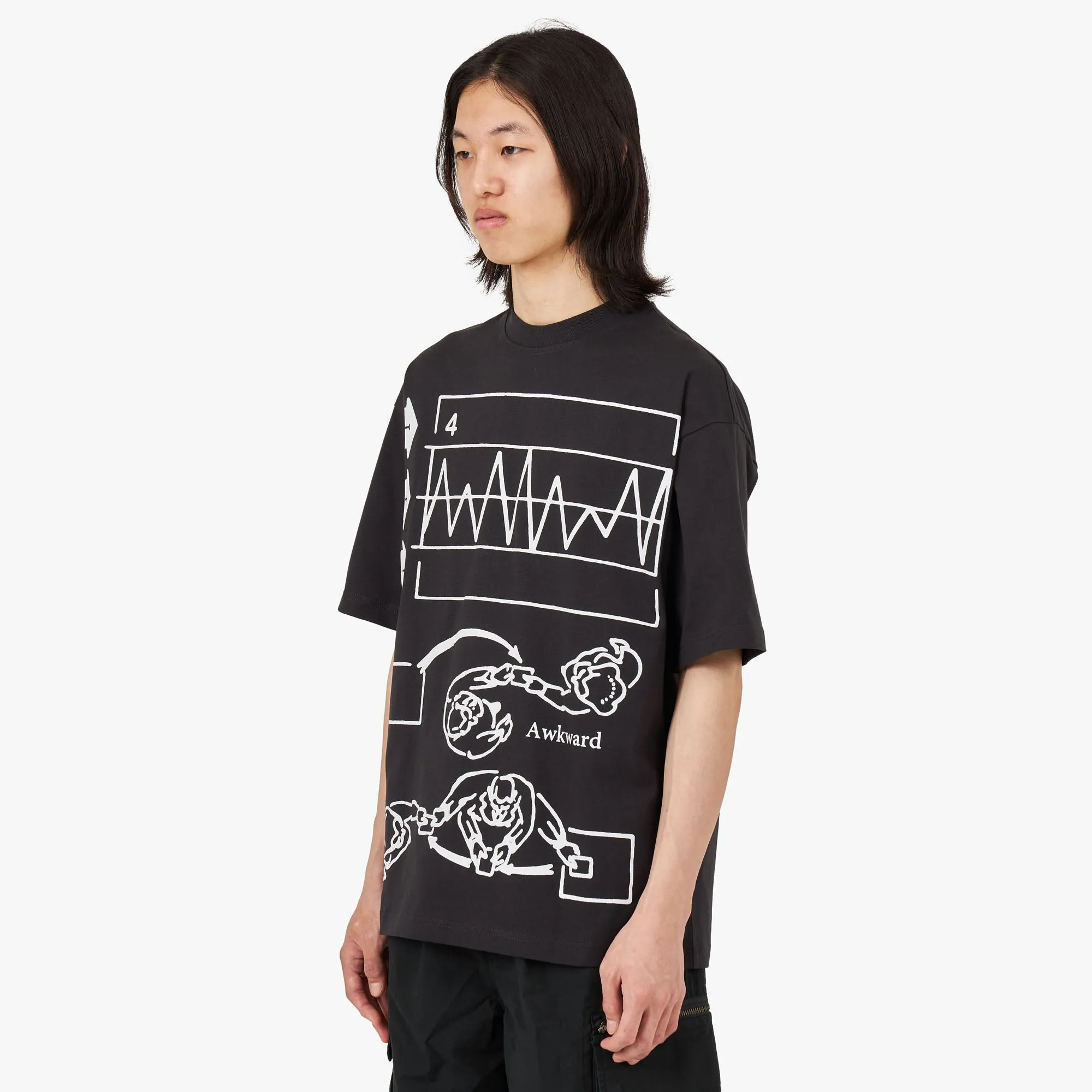 The Trilogy Tapes Awkward Graph T-shirt / Black sold by Livestock product image thumbnail 2