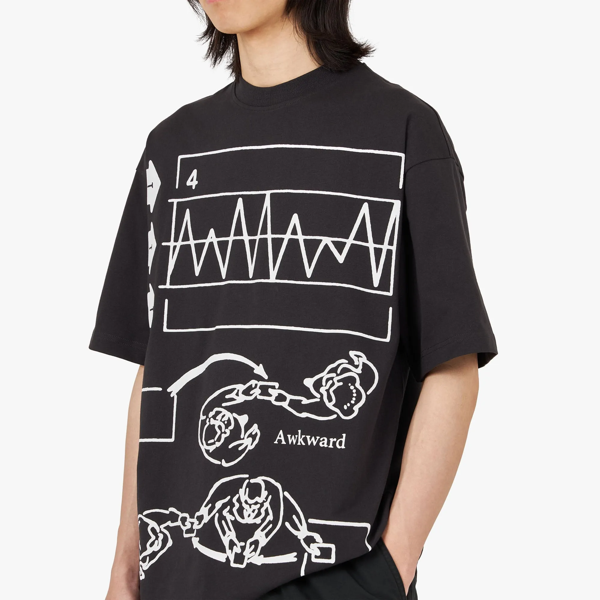 The Trilogy Tapes Awkward Graph T-shirt / Black sold by Livestock product image thumbnail 4