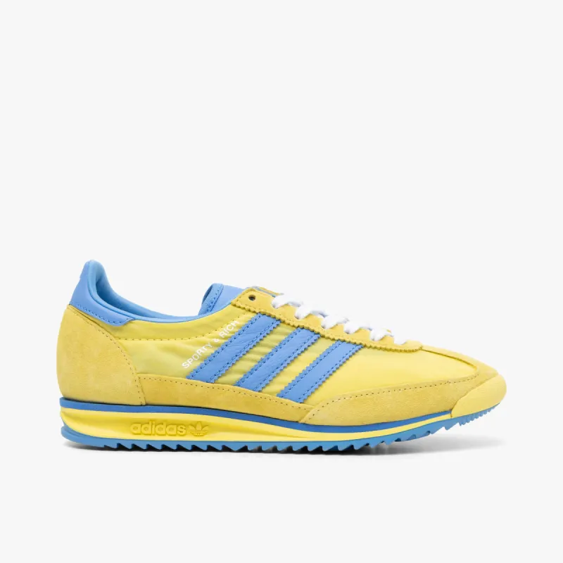adidas Women's Originals x Sporty & Rich SL72 Light Yellow / Real Blue made by Adidas