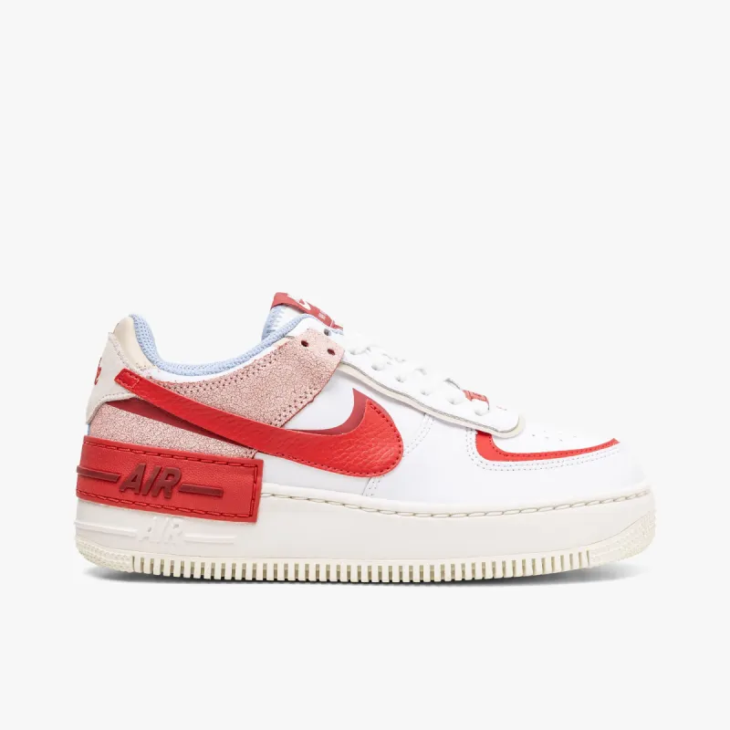 Nike Women's Air Force 1 Shadow Summit White / University Red - Gym Red sold by Livestock
