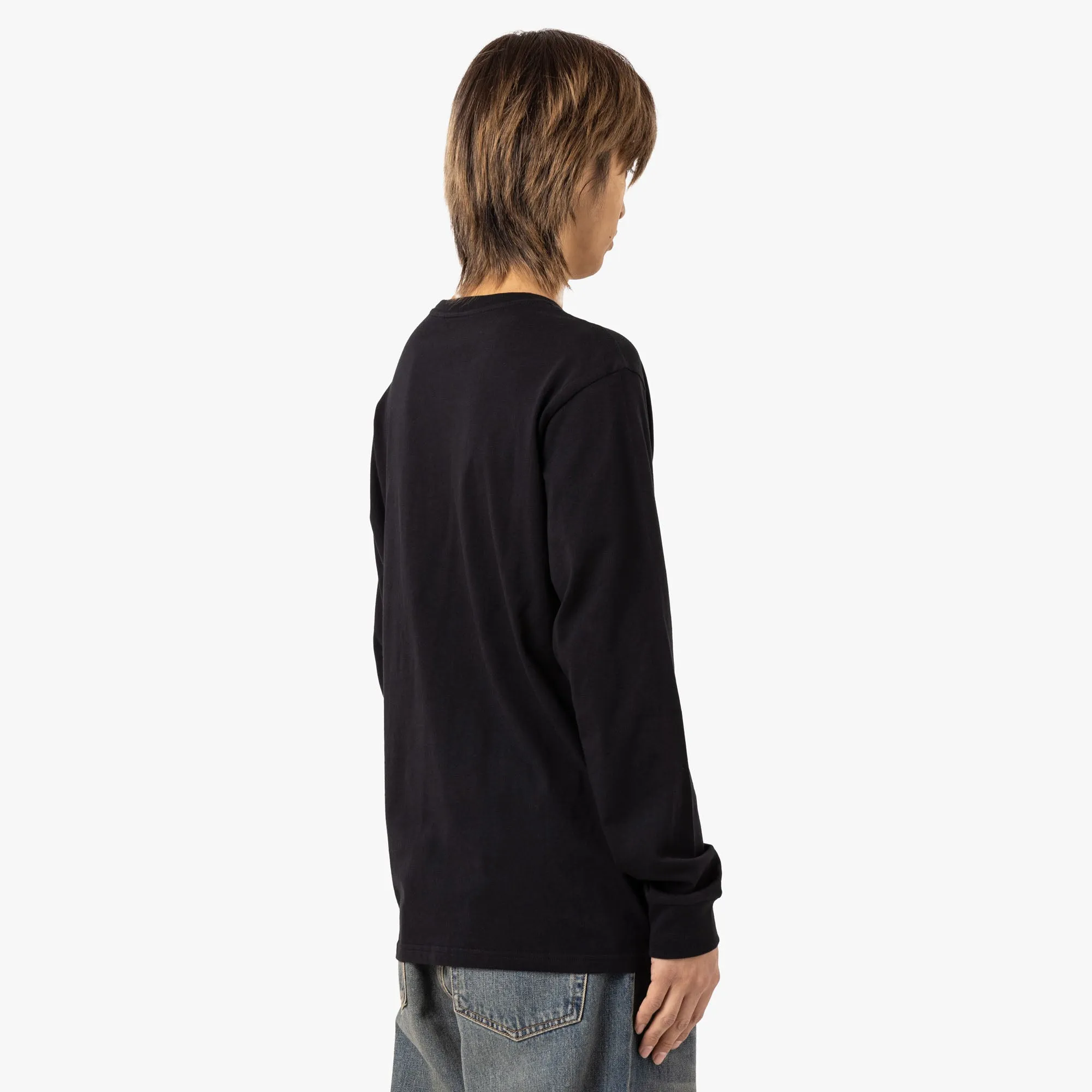 Carhartt WIP L/S Pocket T-Shirt Cotton Single Jersey / Black sold by Livestock product image thumbnail 3