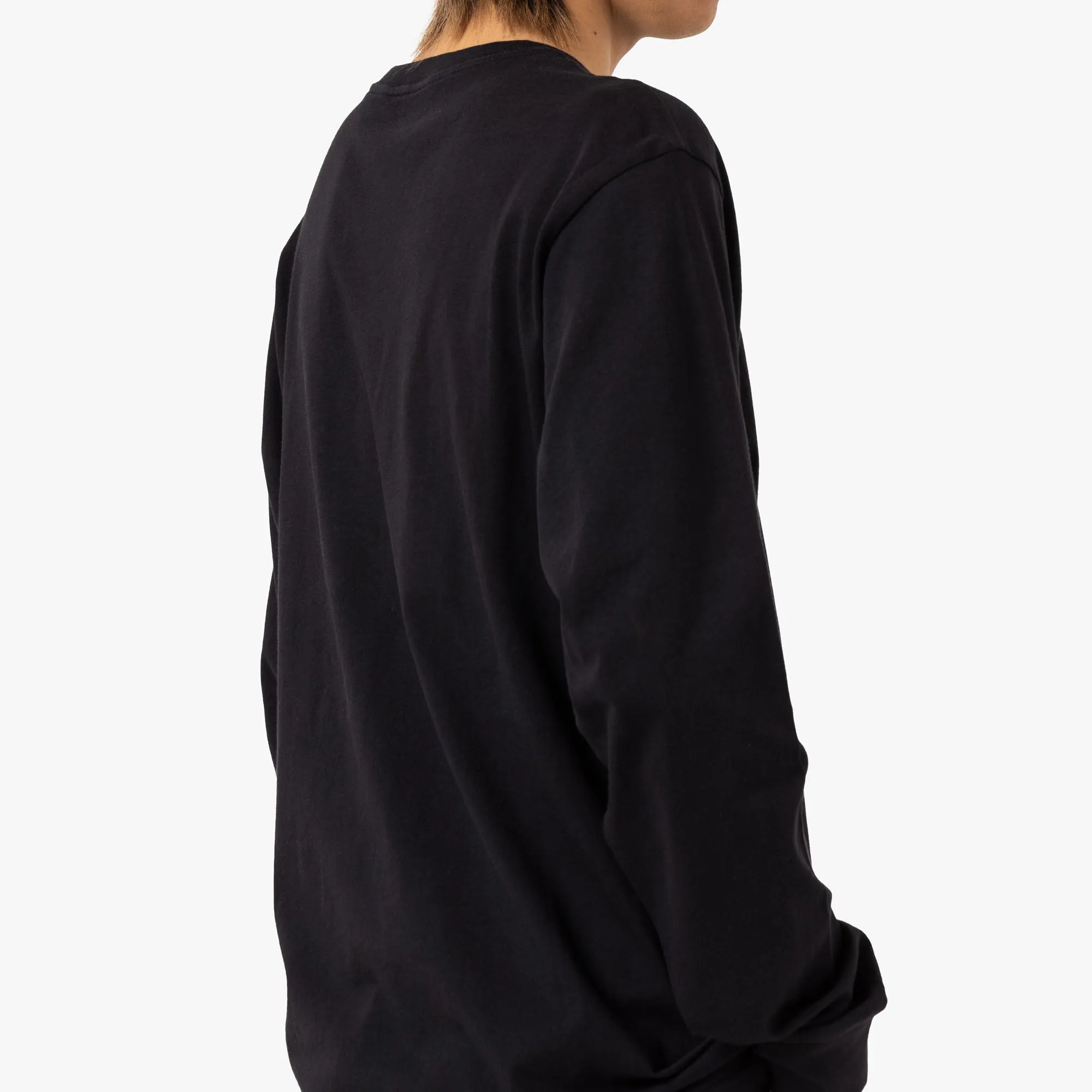 Carhartt WIP L/S Pocket T-Shirt Cotton Single Jersey / Black sold by Livestock product image thumbnail 5