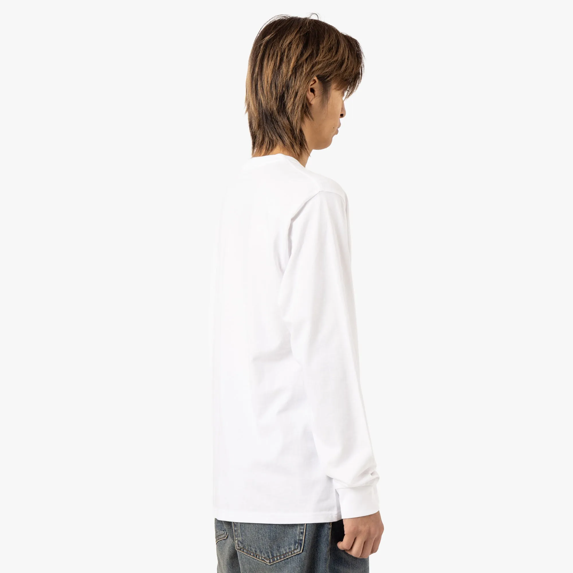 Carhartt WIP L/S Pocket T-Shirt Cotton Single Jersey / White sold by Livestock product image thumbnail 3