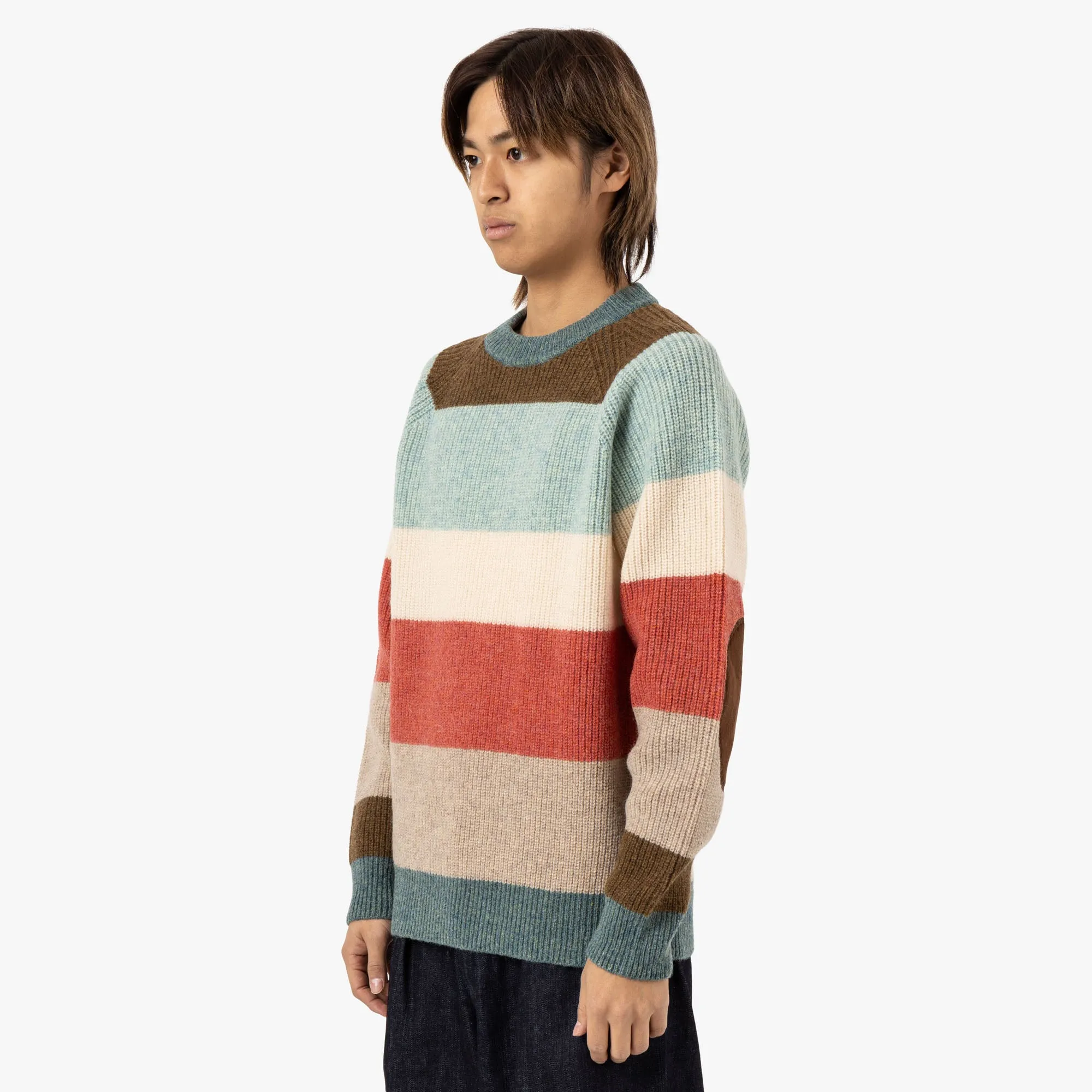 BEAMS PLUS Crew / Multi-Stripe 5G sold by Livestock product image thumbnail 2