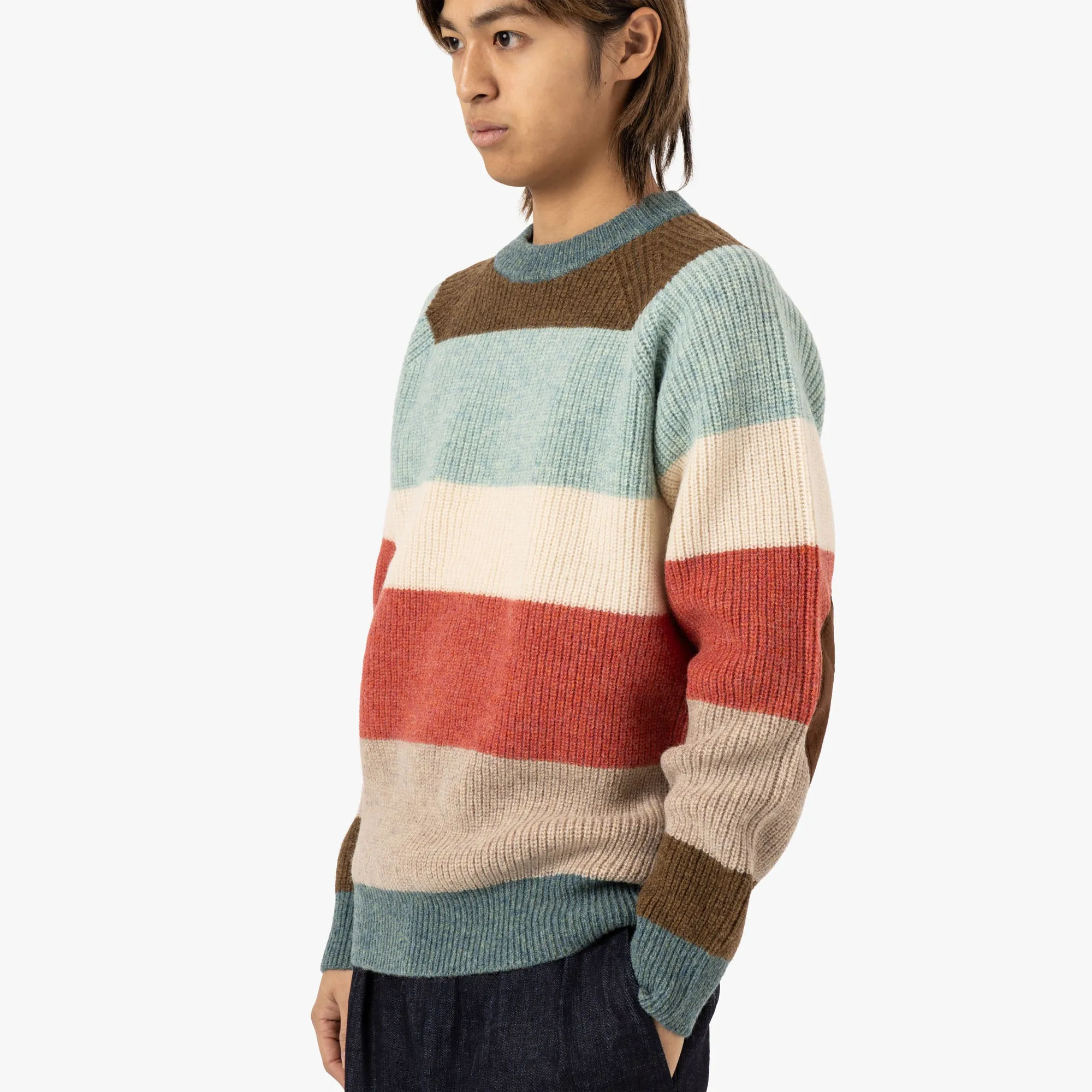 BEAMS PLUS Crew / Multi-Stripe 5G sold by Livestock product image thumbnail 4