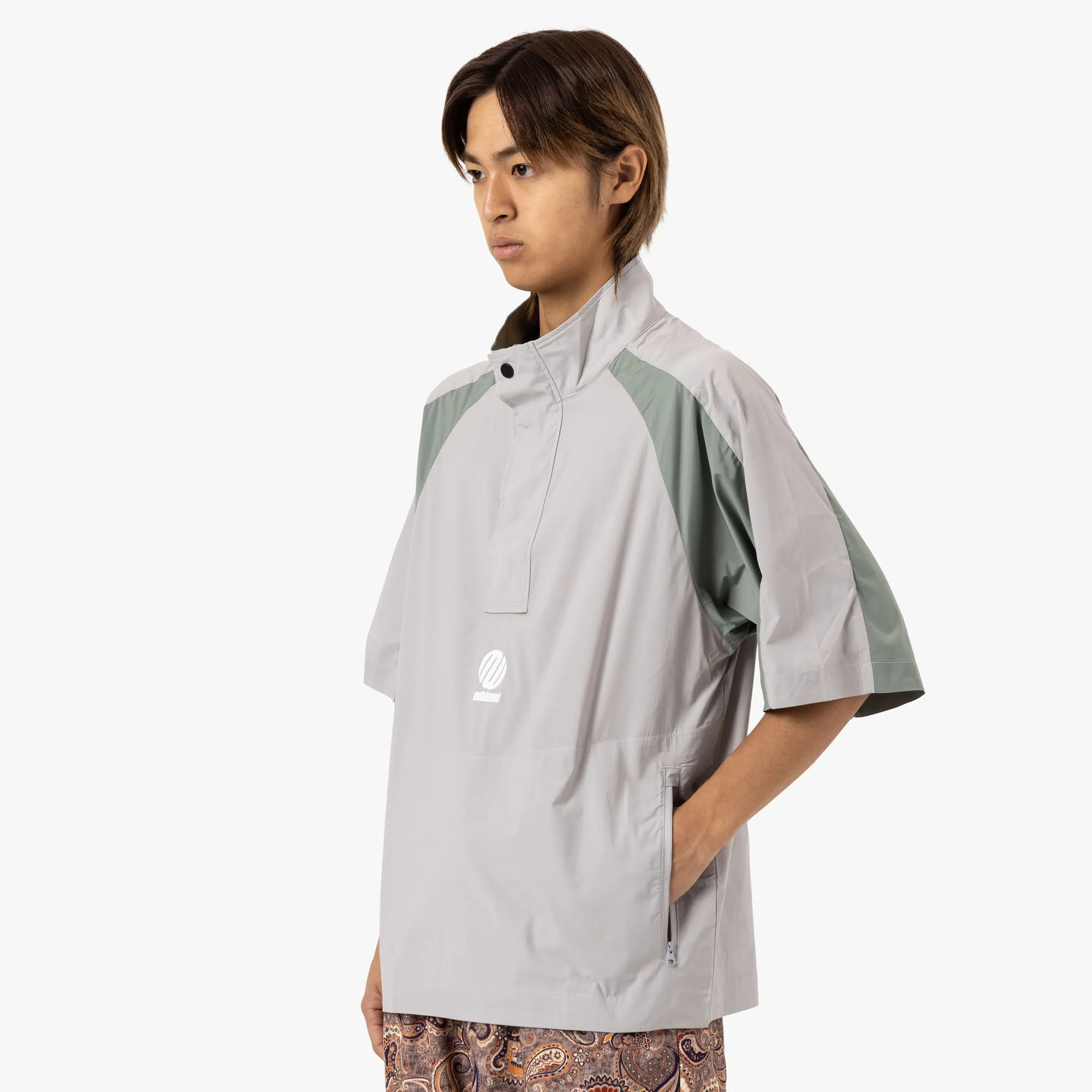 Metalwood Short Sleeve Paneled Wind Shirt Titanium / Sage sold by Livestock product image thumbnail 2