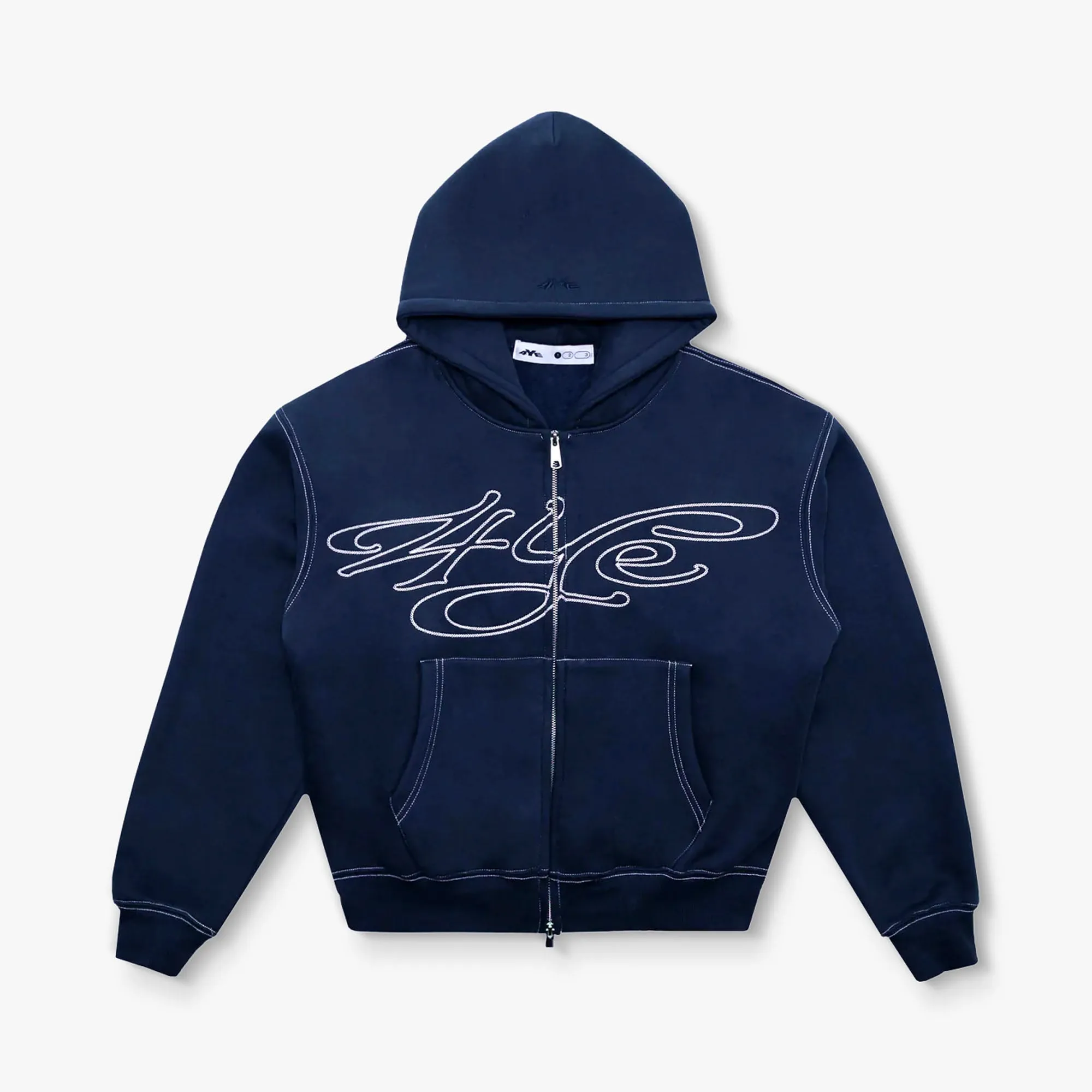 ◆YESEYESEE◆ CLogo LS Navy YS240TTSLT01NAV Loose Essential Graphic Hoodie available now at Ocean County