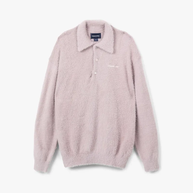 thisisneverthat SCT-Logo Shaggy Knit Polo / Pink made by thisisneverthat