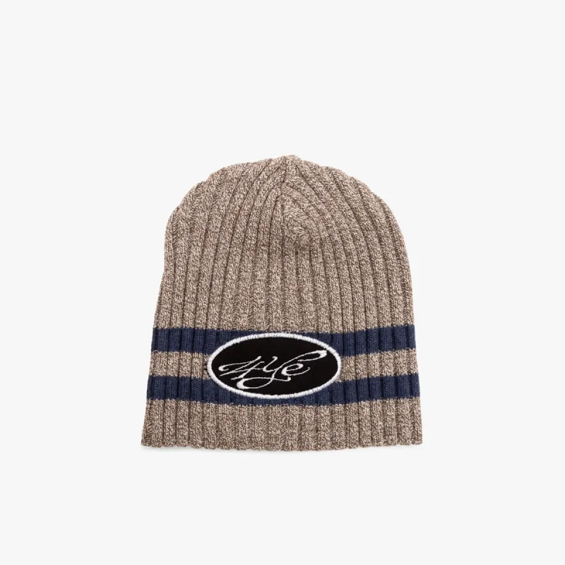 4YE Signature Patch Beanie / Grey / Navy made by Livestock