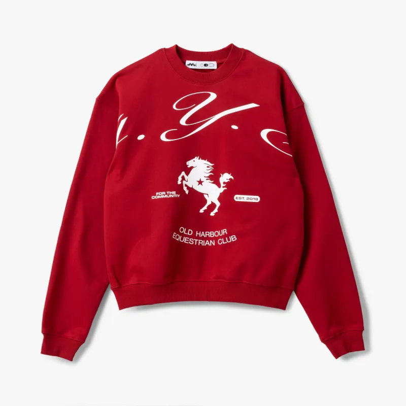 4YE Old Harbour Crewneck / Red sold by Livestock