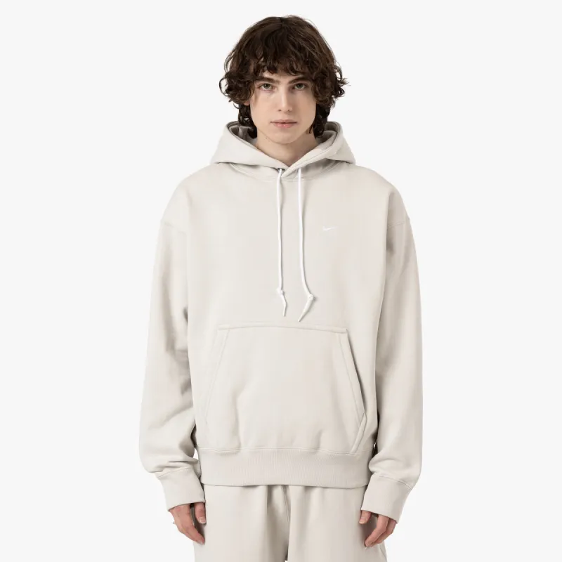 Nike Solo Swoosh Pullover Hoodie / Light Bone / White made by Nike