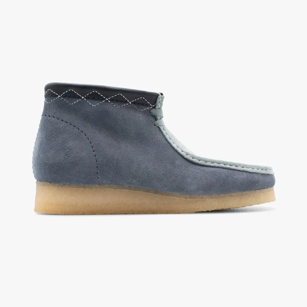 Clarks Originals Wallabee Boot / Blue Combi sold by Livestock