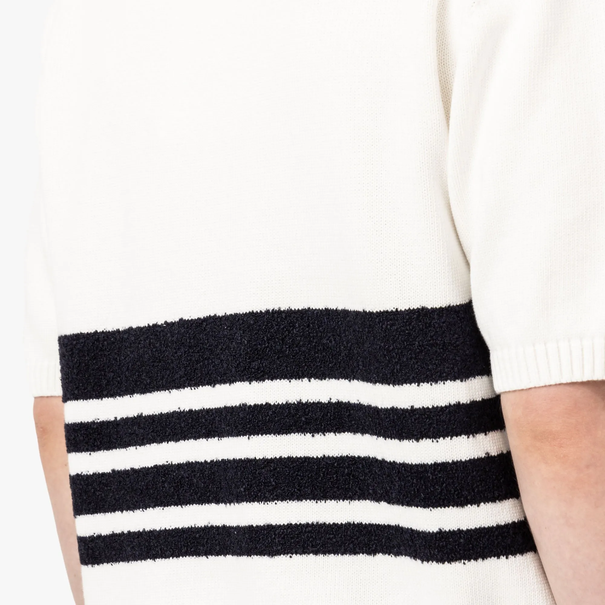 Palmes Panel Knit Polo Off-White sold by Livestock product image thumbnail 5