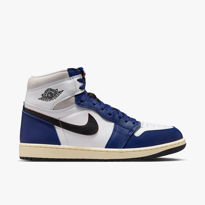 Jordan 1 Retro High OG White / Black / Neutral Grey - Deep Royal Blue sold by Livestock