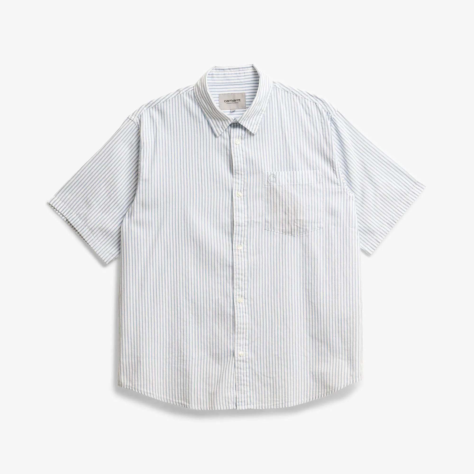 Carhartt WIP Phelps Shirt Poplin Blue Stripe sold by Livestock