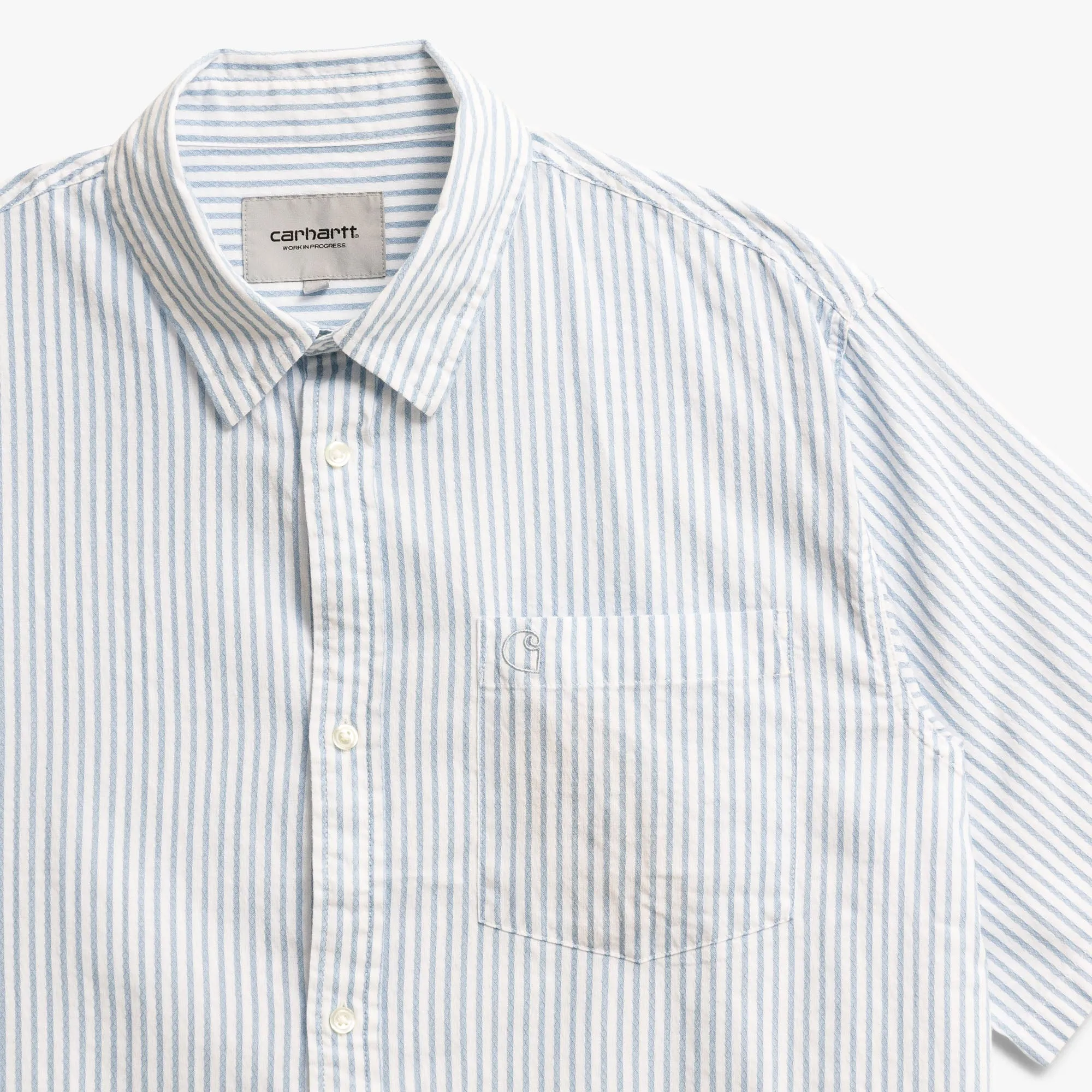Carhartt WIP Phelps Shirt Poplin Blue Stripe sold by Livestock product image thumbnail 2