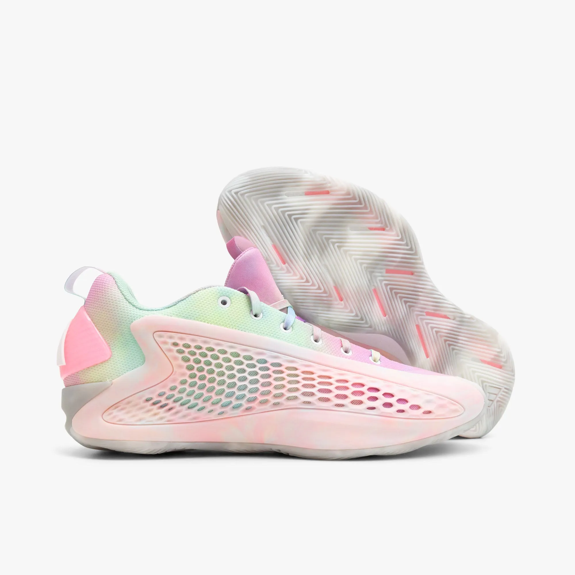 adidas Anthony Edwards 1 Low Cloud White / Acid Orange - Bliss Pink sold by Livestock product image thumbnail 2