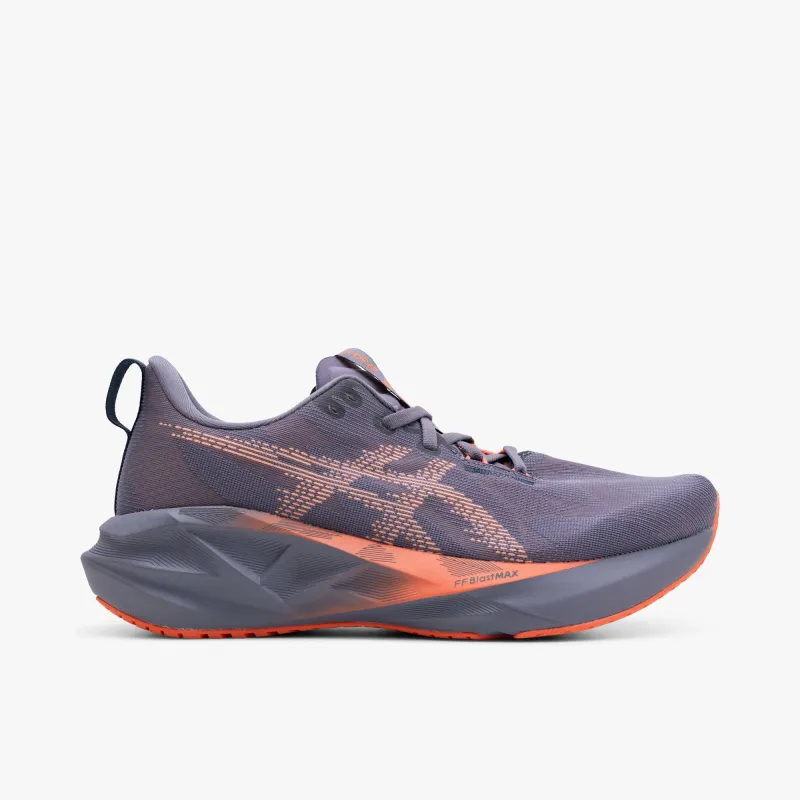 ASICS Novablast 5 Greyish Purple / Coral Reef sold by Livestock