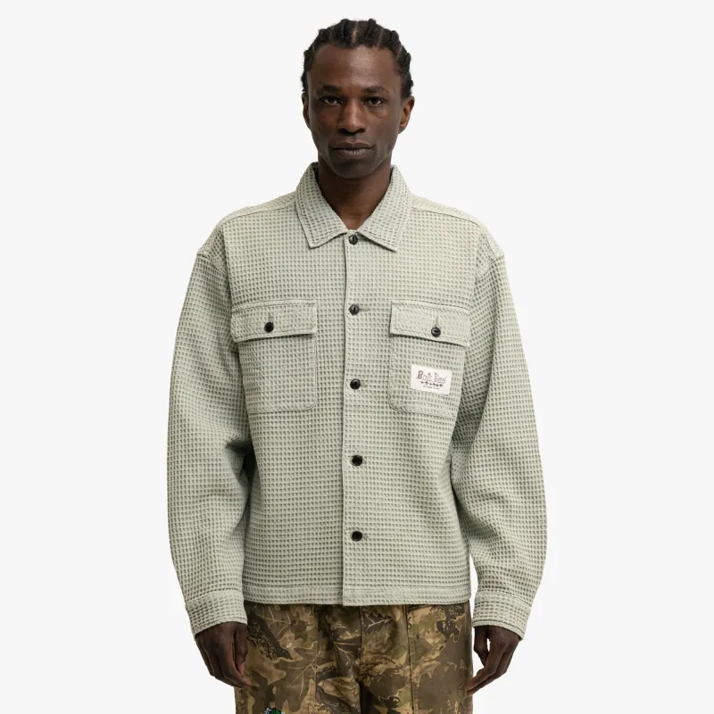 Brain Dead Waffle Button Shirt Stone sold by Livestock