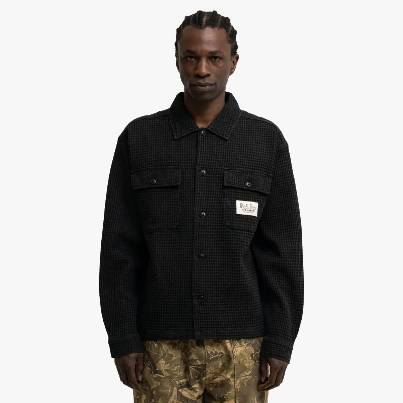Brain Dead Waffle Button Shirt Black sold by Livestock