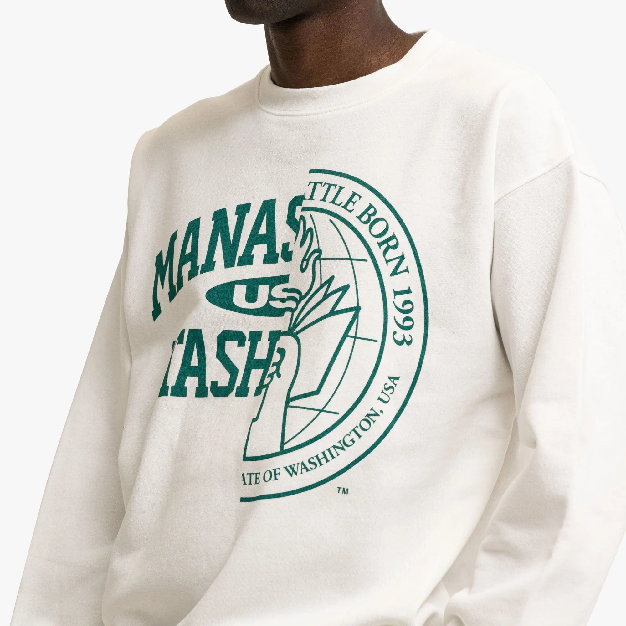 Manastash Collegiate Crewneck White sold by Livestock product image thumbnail 4