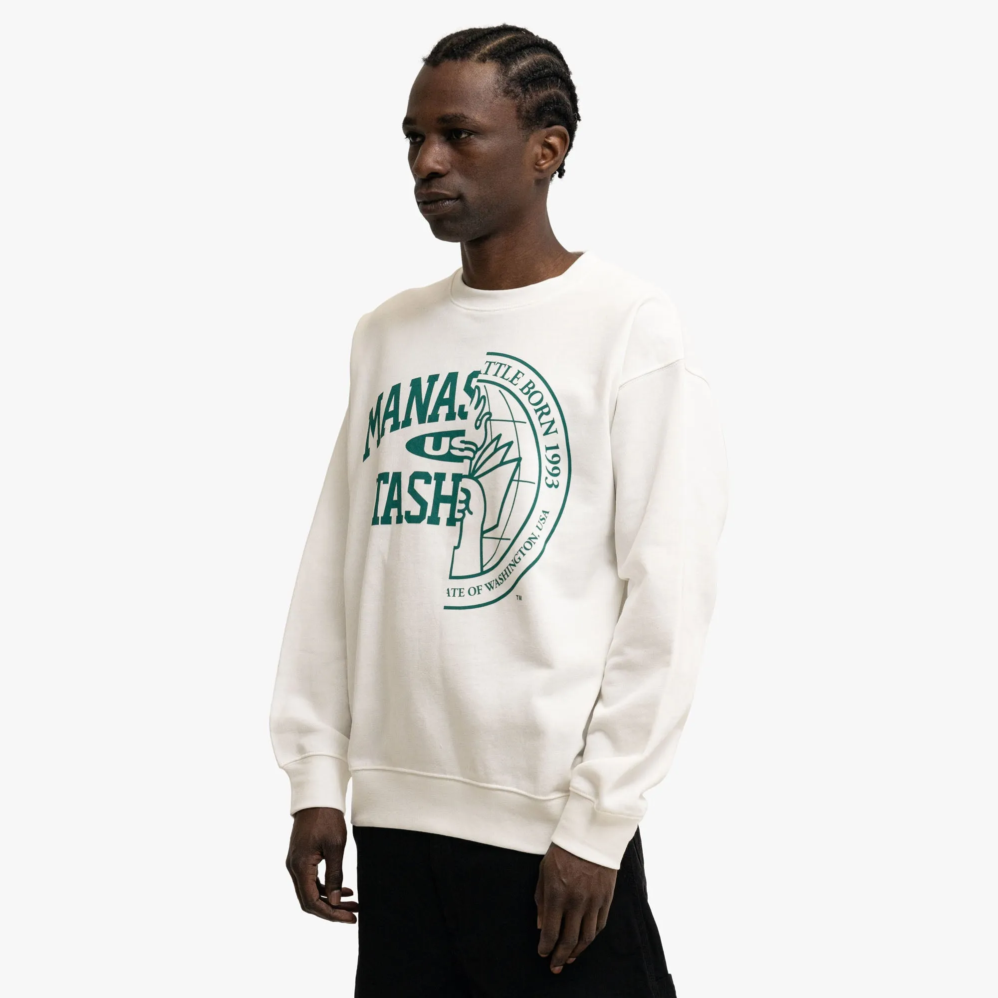 Manastash Collegiate Crewneck White sold by Livestock product image thumbnail 2