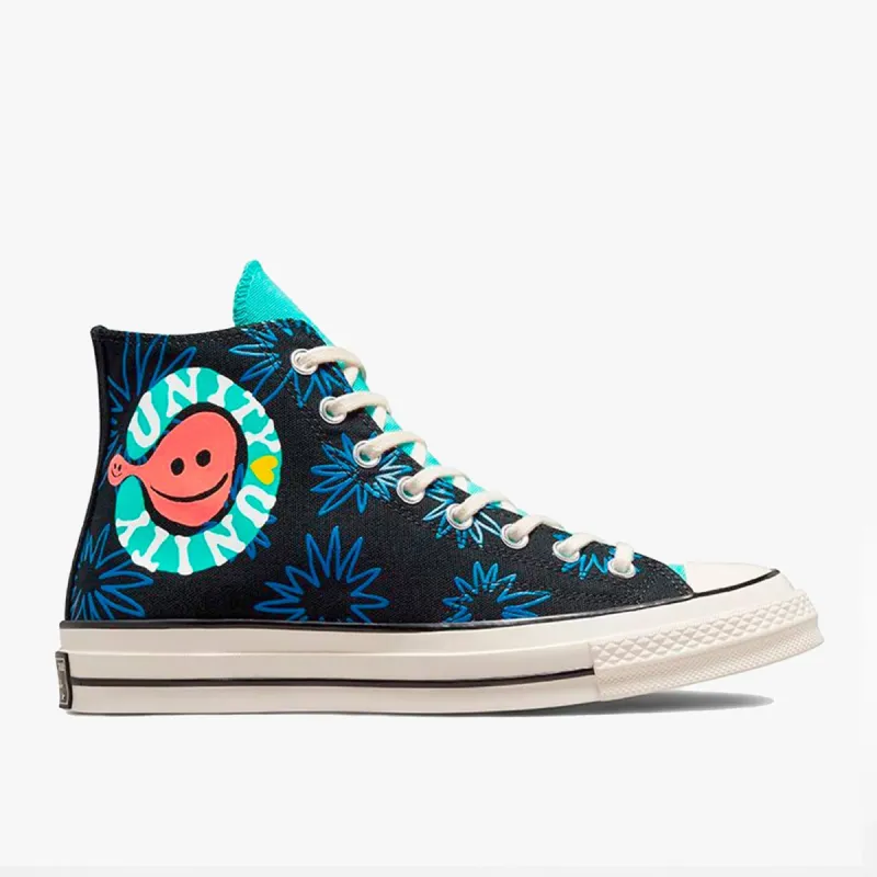 Converse Chuck 70 Sunny Floral Hi Black / Washed Teal - Game Royal sold by Livestock