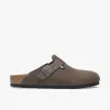 Birkenstock Boston Suede Concrete Grey / Oiled Leather sold by Livestock