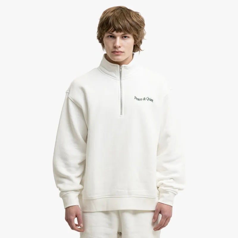 Museum Of Peace & Quiet Quarter Zip Up White sold by Livestock