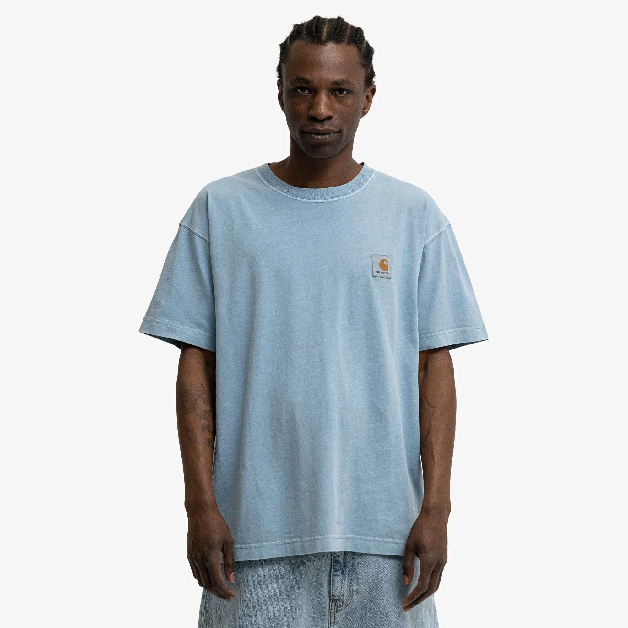 Carhartt WIP Nelson Tee Clay Blue sold by Livestock