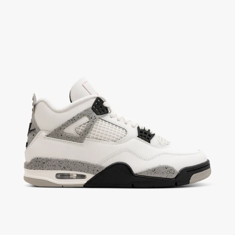 Jordan 4 Retro OG Summit White / Fire Red - Cement Grey sold by Livestock