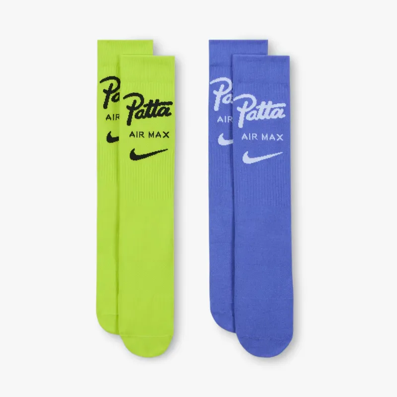 Nike x Patta Crew Sock 2 Pack / Cyber / Sapphire sold by Livestock