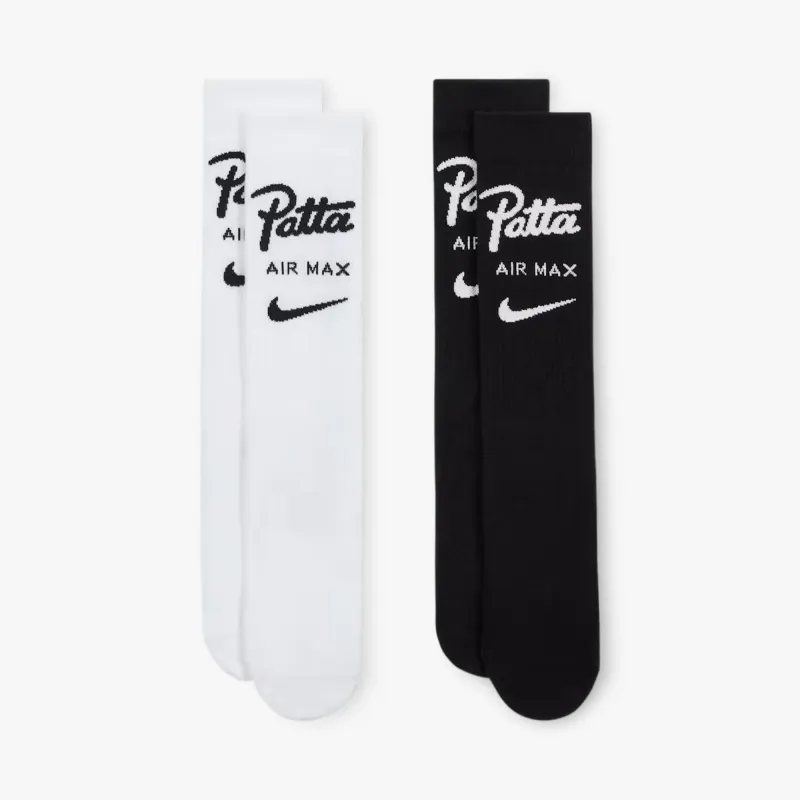 Nike x Patta Crew Sock 2 Pack / Black / White sold by Livestock