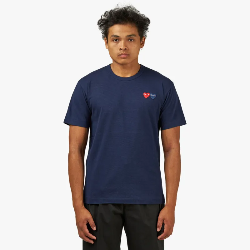 COMME des GARÇONS PLAY T-shirt / Navy sold by Livestock