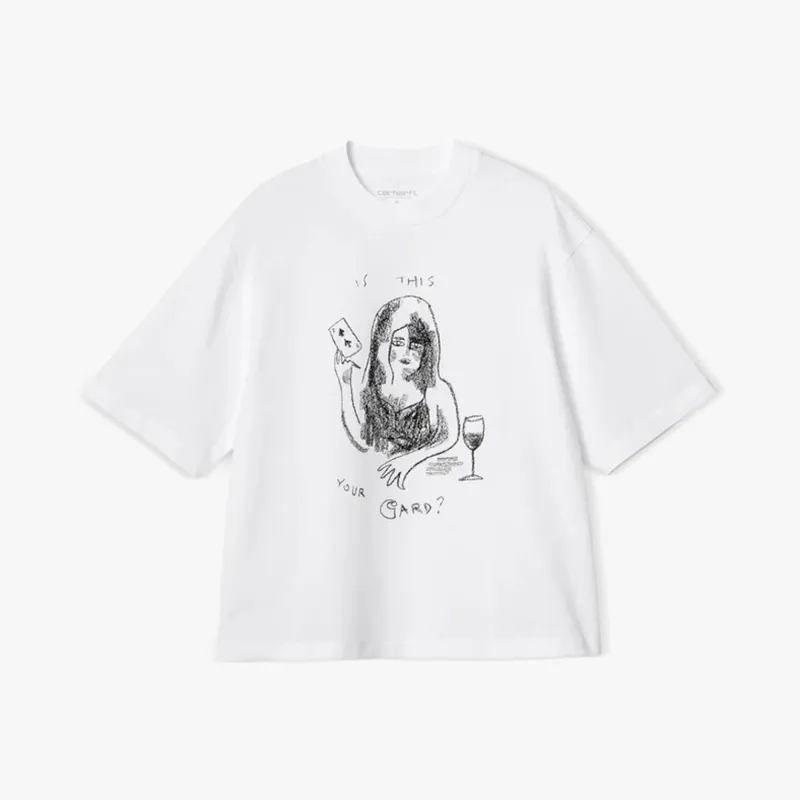 Carhartt WIP Women's Pepe Card T-Shirt White / Black sold by Livestock