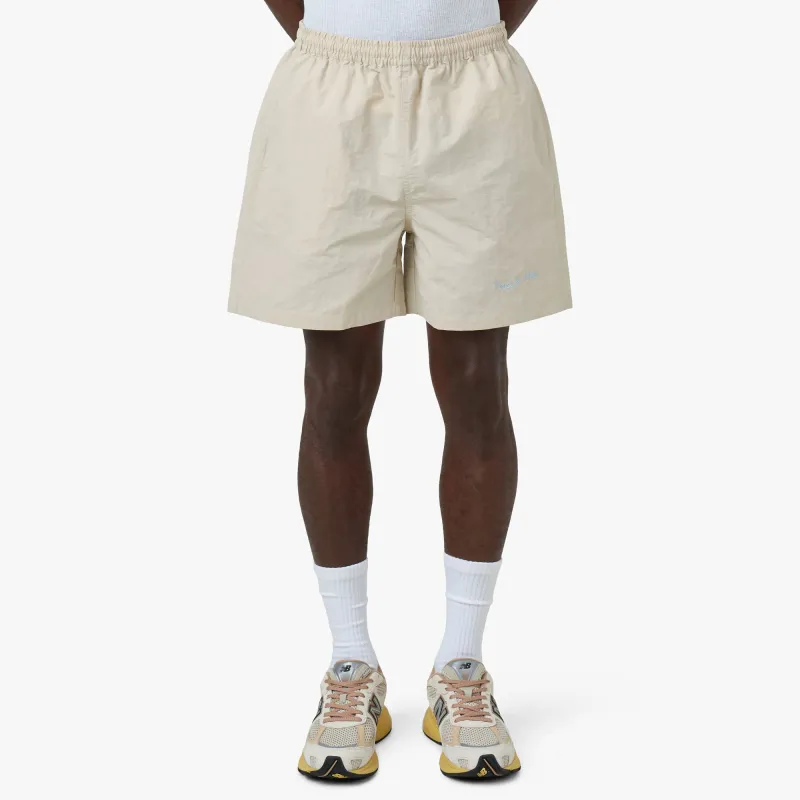 Museum Of Peace & Quiet Woodmark Nylon Shorts / Bone sold by Livestock