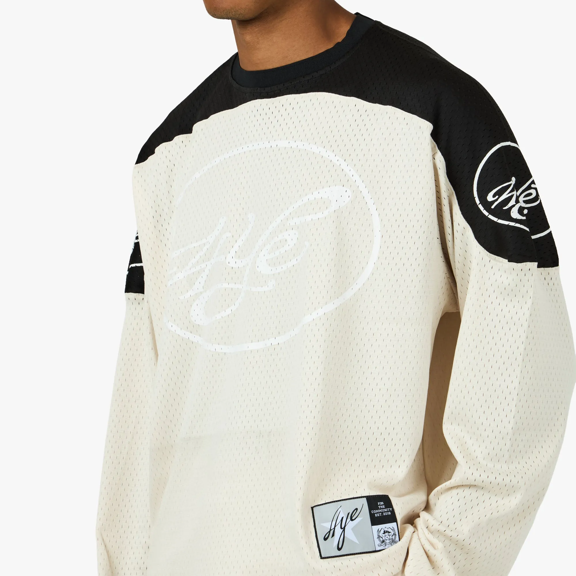 4YE Signature Mesh Jersey Ivory / Black sold by Livestock product image thumbnail 4