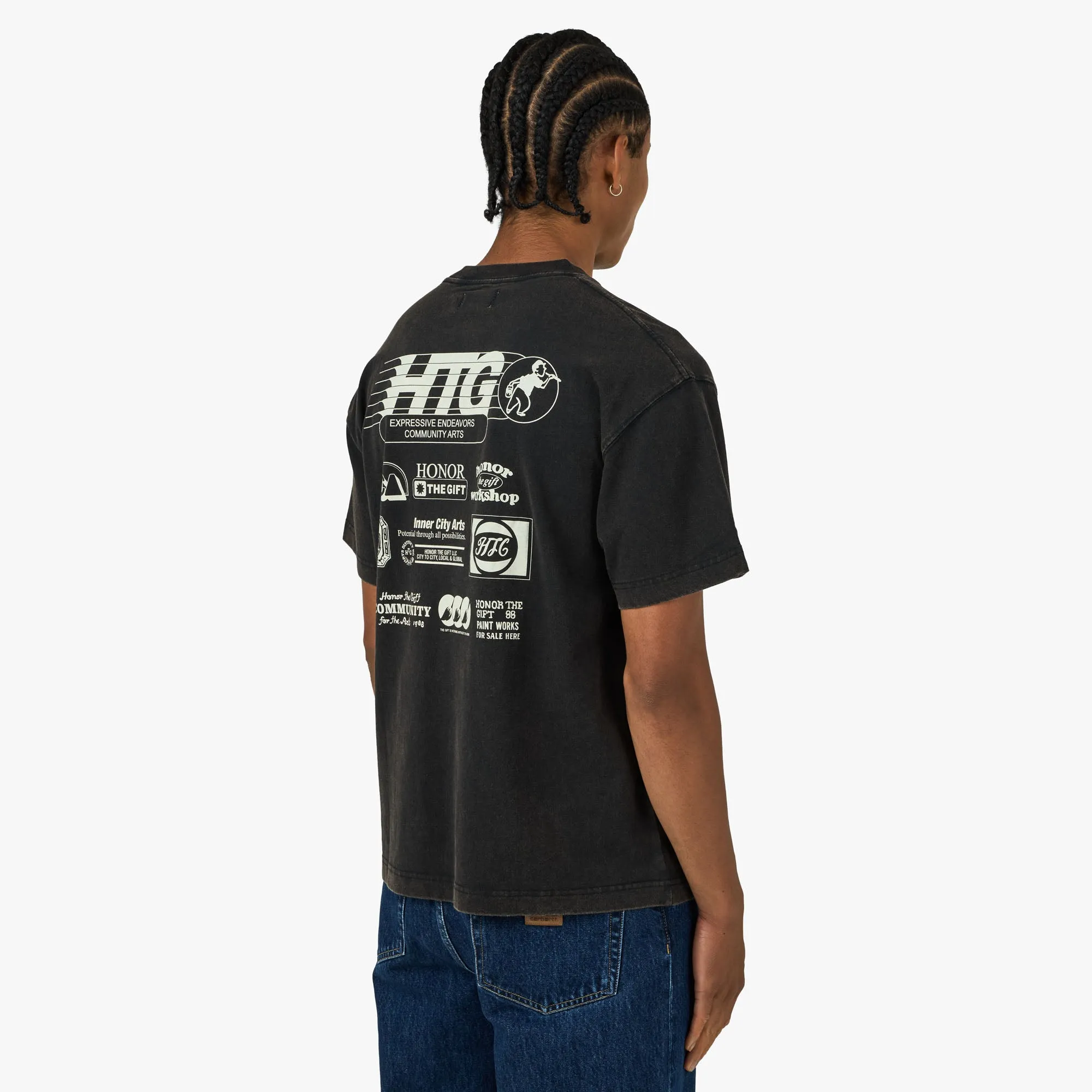 Honor The Gift Paint Works T-Shirt Black sold by Livestock product image thumbnail 3