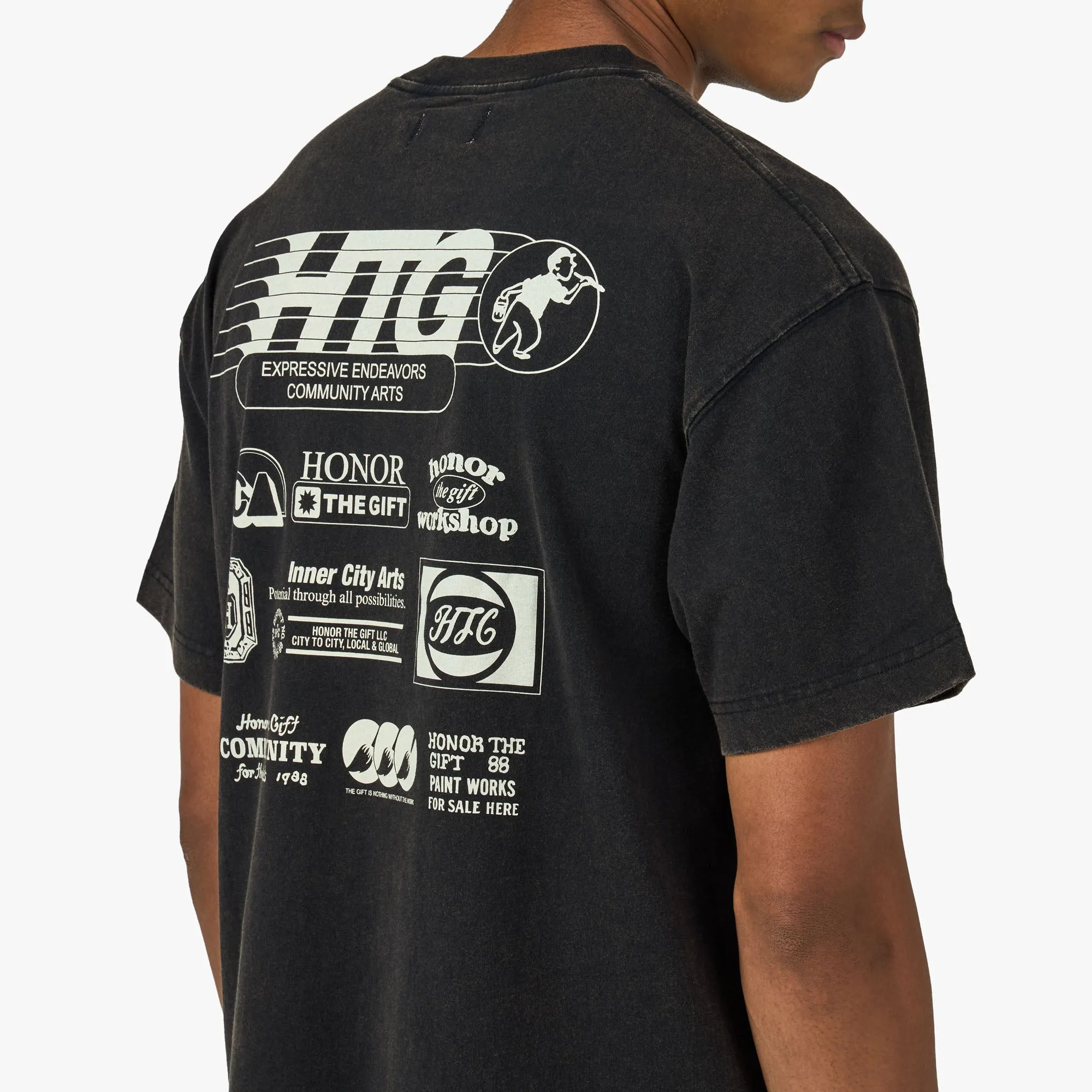 Honor The Gift Paint Works T-Shirt Black sold by Livestock product image thumbnail 5