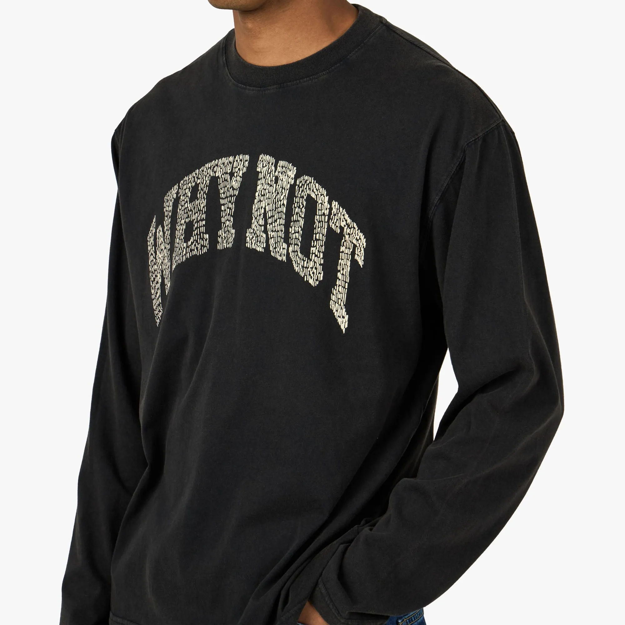 Honor The Gift Why Not Longsleeve Black sold by Livestock product image thumbnail 4