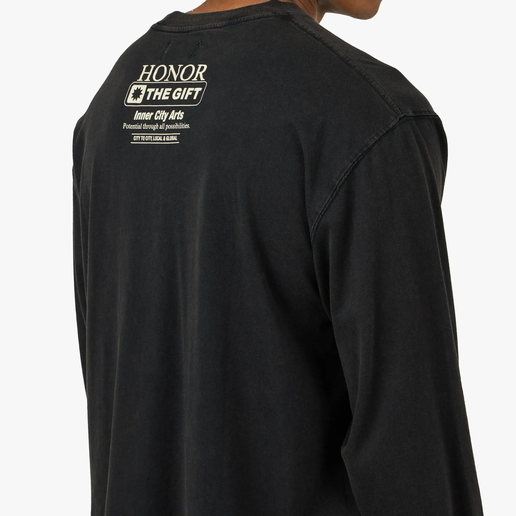 Honor The Gift Why Not Longsleeve Black sold by Livestock product image thumbnail 5