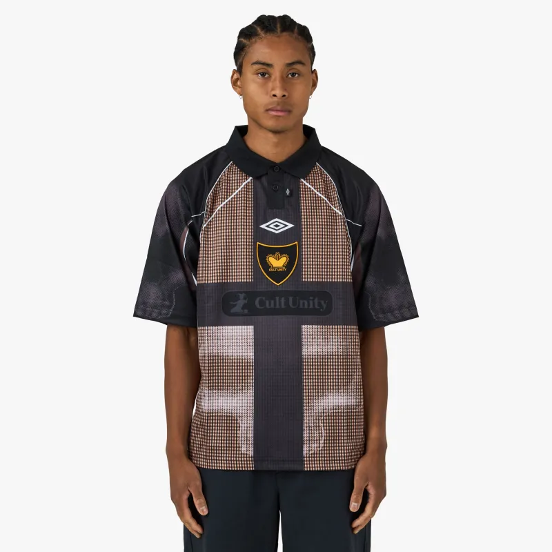 Umbro Cult Unity Check Polo Beige / Black sold by Livestock