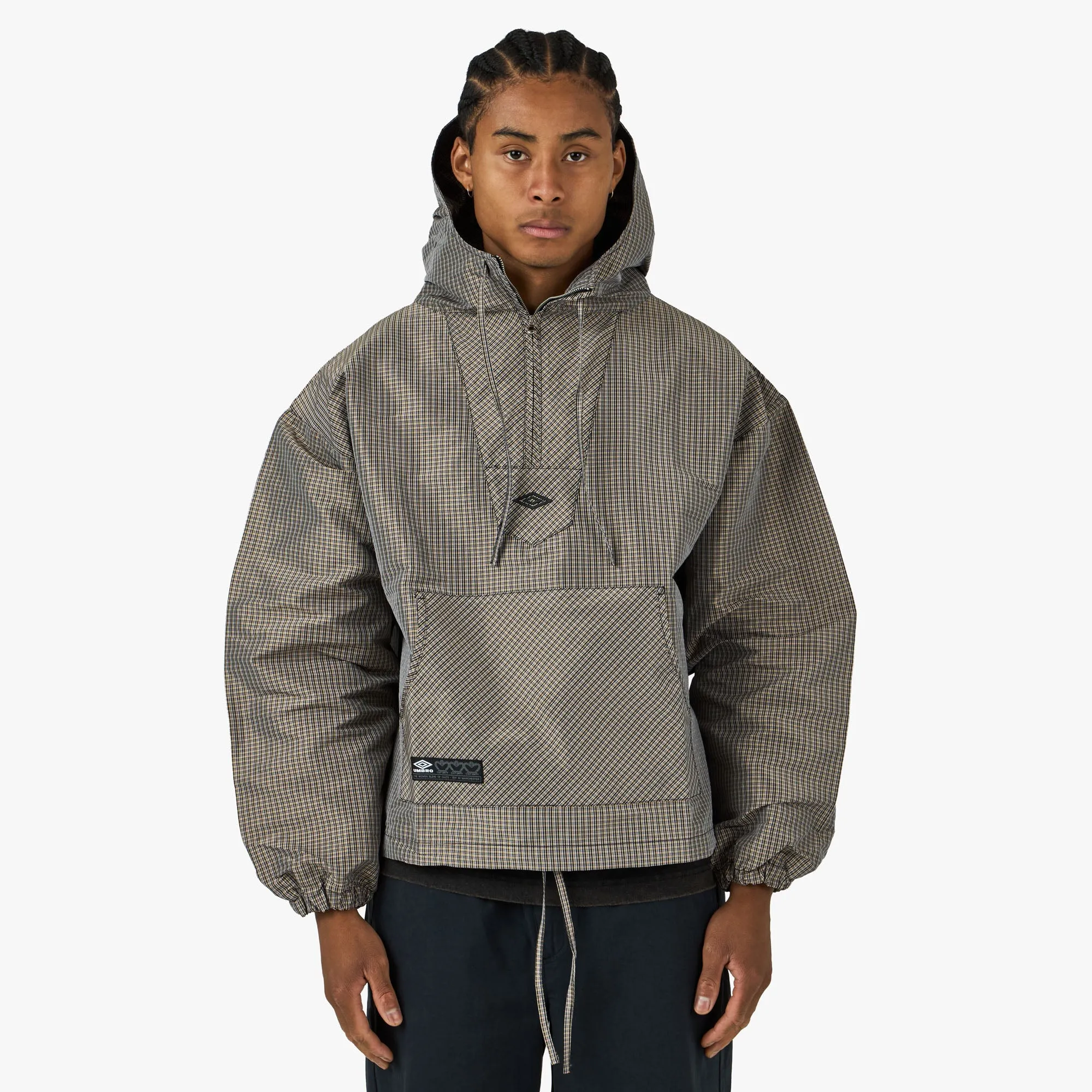 Umbro Checked Masked Anorak Beige / Black sold by Livestock