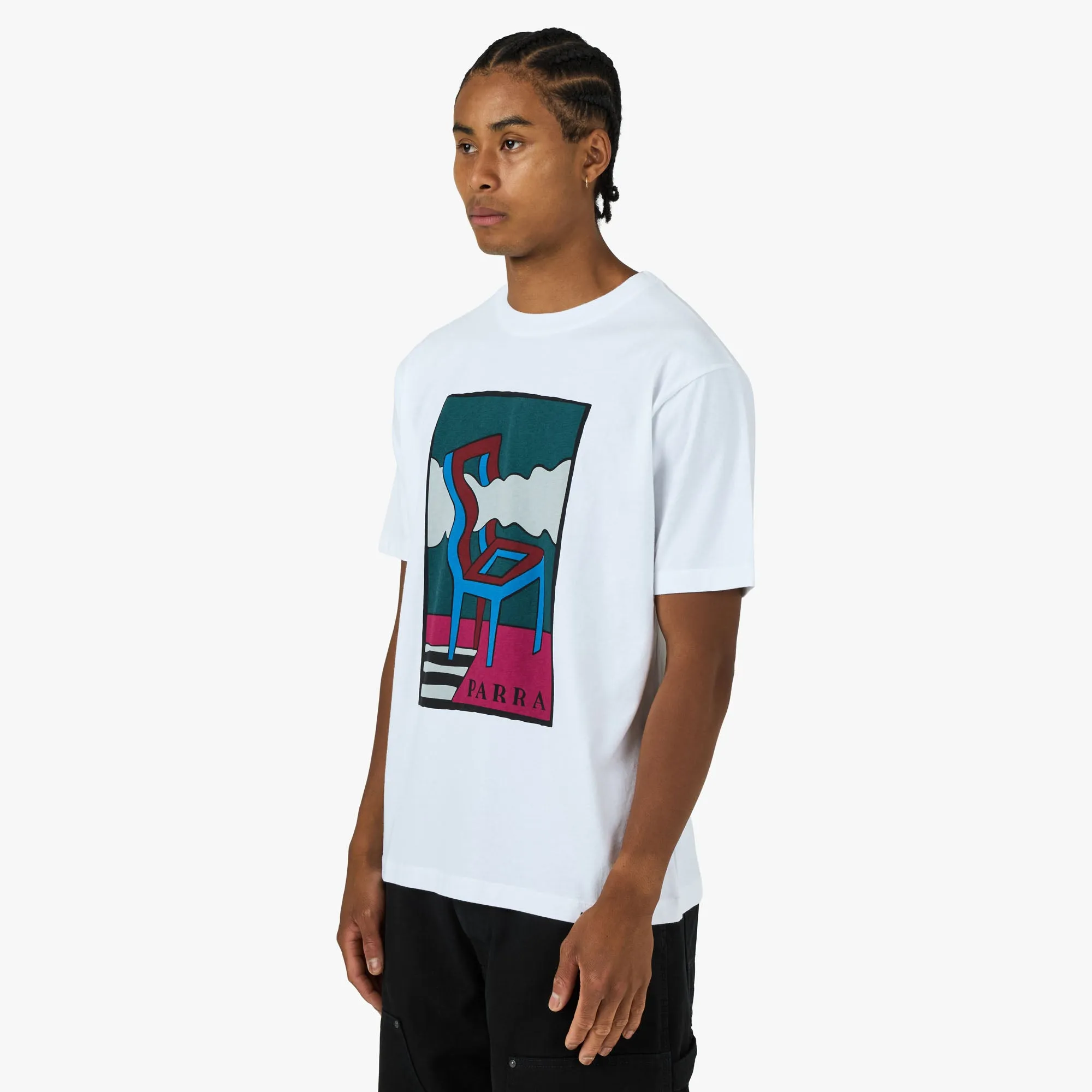 by Parra Smoke Chair T-Shirt White sold by Livestock product image thumbnail 2