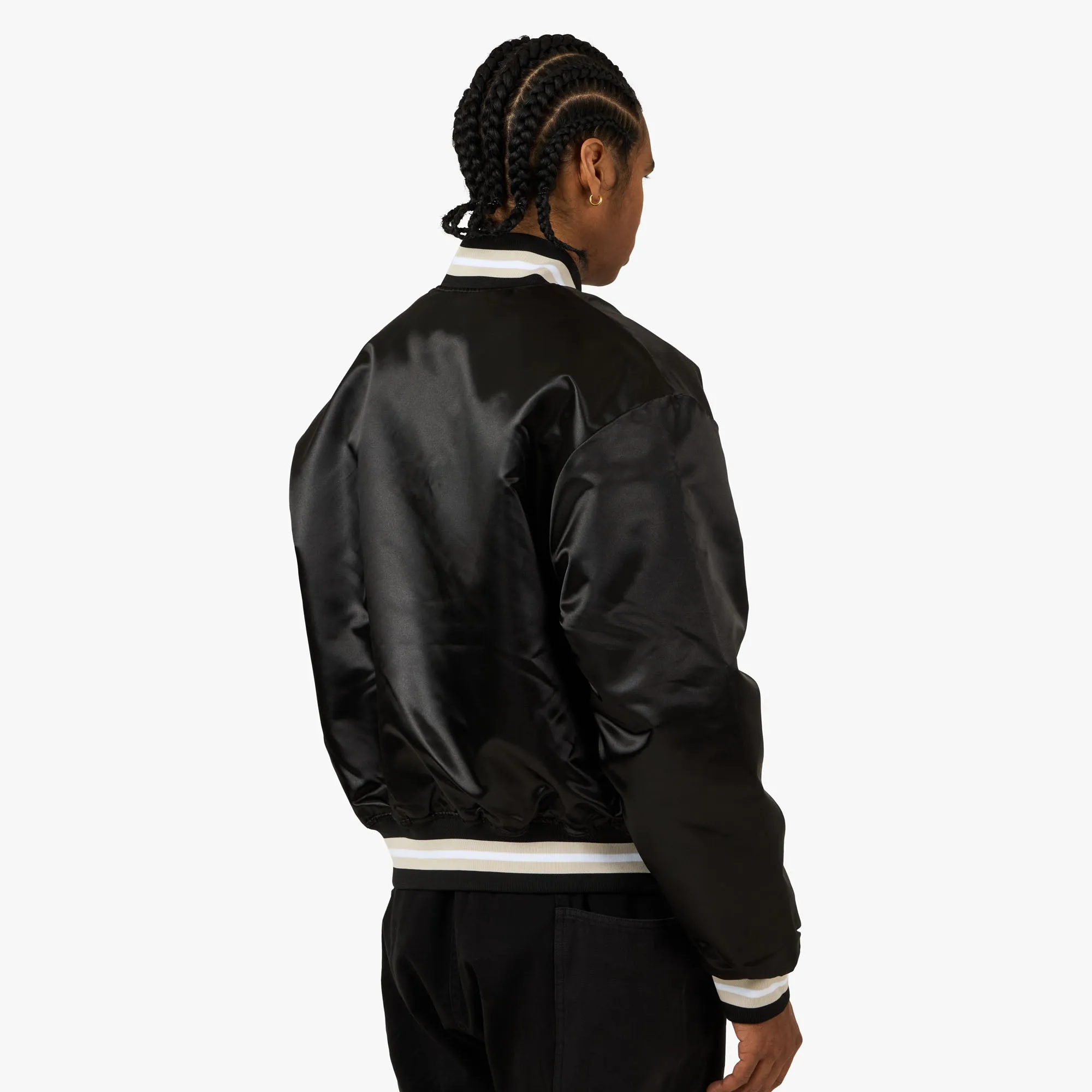 Patta Script Logo Satin Varsity Jacket Black sold by Livestock product image thumbnail 2